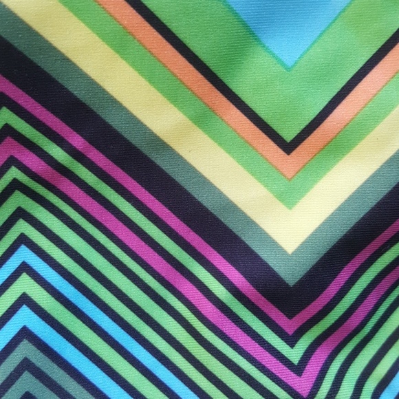 LAST CHANCE! CLOSET CLOSING!Ella Moss multi-color chevron swim bikini brief XS - Picture 5 of 5
